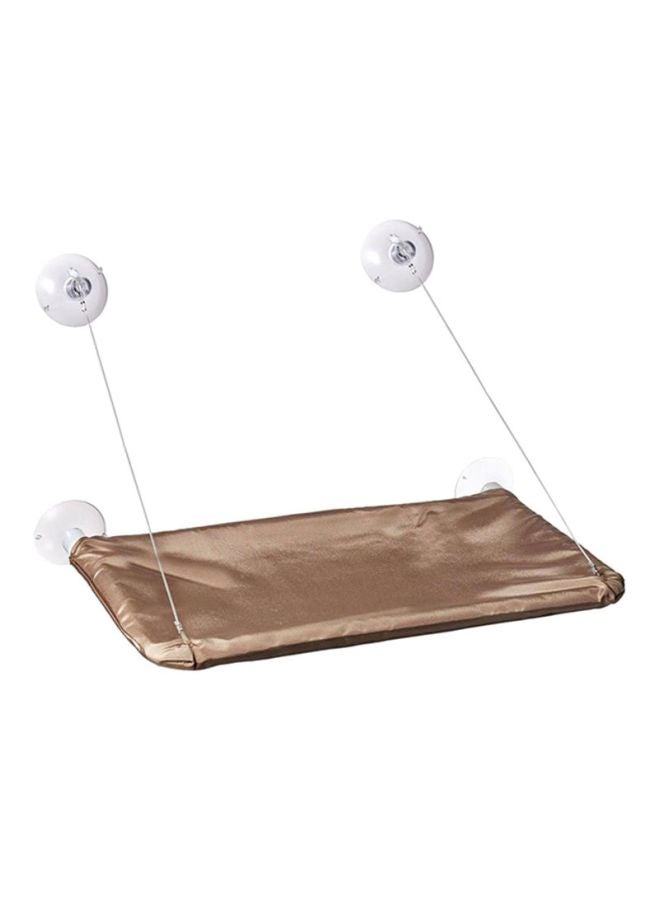 Window Mounted Cat Bed Brown/White - Image 1