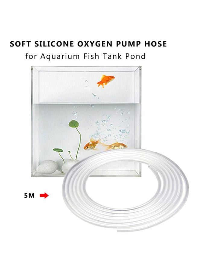 Generic Aquarium Oxygen Pump with 5 Meter Pipe White/Clear  - Image 4