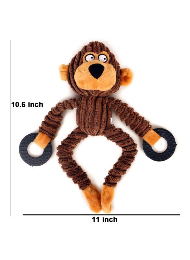 Squeaky Dog Toy Brown/Black 10.6x11inch - Image 3