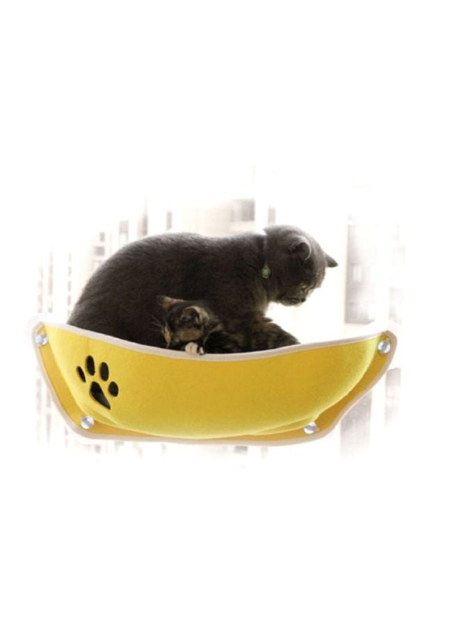 سرير بنافذة للحيوانات الأليفة أصفر - Image 3