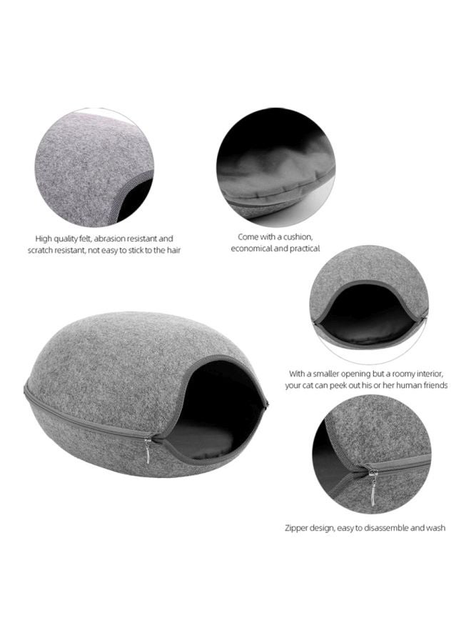 سرير بتصميم كهف للقطط رمادي - Image 4