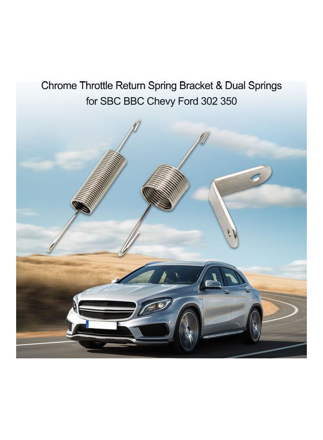 Generic - 3-Piece Throttle Return Bracket And Spring Set For SBC BBC Chevy Ford 302 350 - Image 1