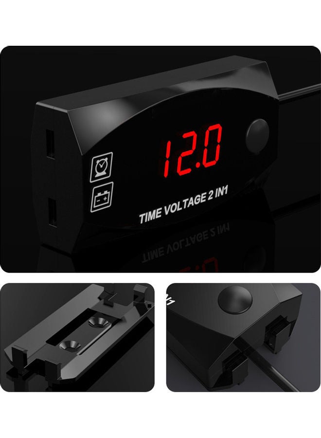 Multifunction 2 In 1 Motorcycle Voltmeter - Image 2