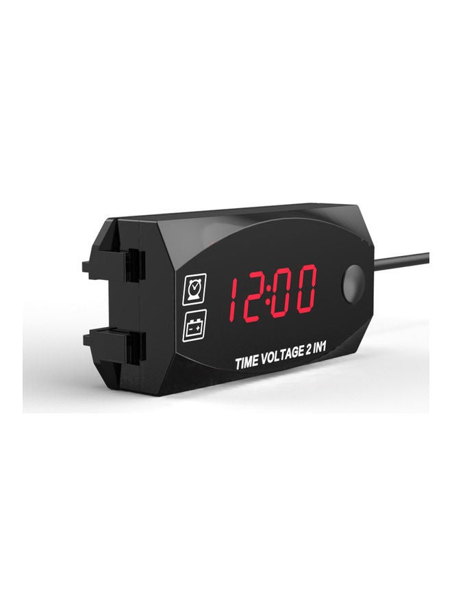 Multifunction 2 In 1 Motorcycle Voltmeter - Image 1