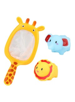3-Piece Bathroom Toy Set Elephant 7x7.5x4, Lion 6.5x7x3.5, Giraffe 26.5x11x3cm