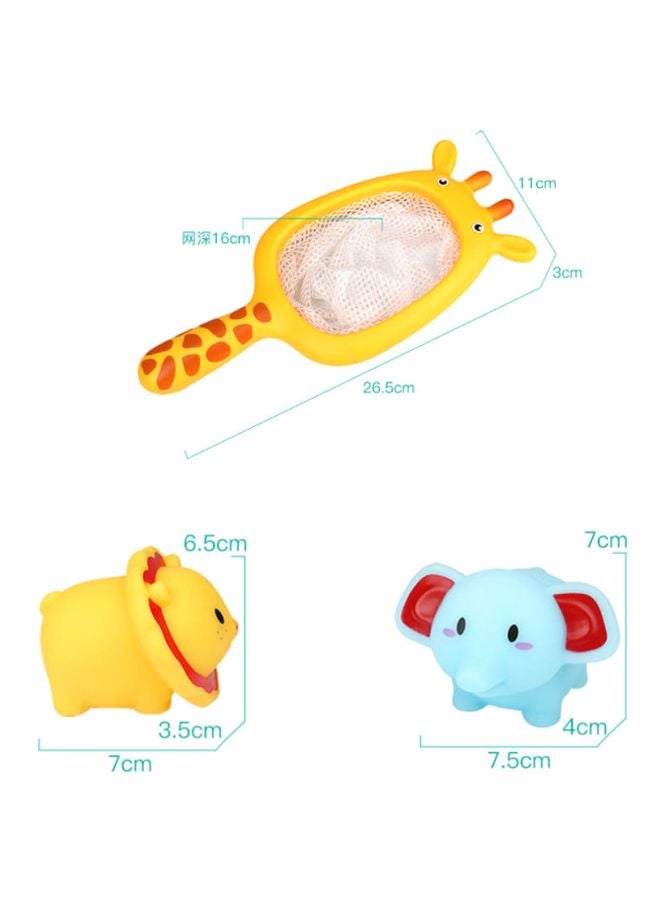 Beauenty - 3-Piece Bathroom Toy Set Elephant 7x7.5x4, Lion 6.5x7x3.5, Giraffe 26.5x11x3cm - Image 1