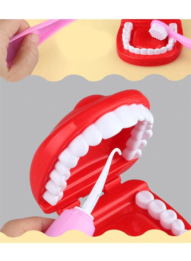 بيوينتي طقم لعبة أدوات طبيب الأسنان ملائمة لتقمص الأدوار مكون من 9 قطع - Image 3