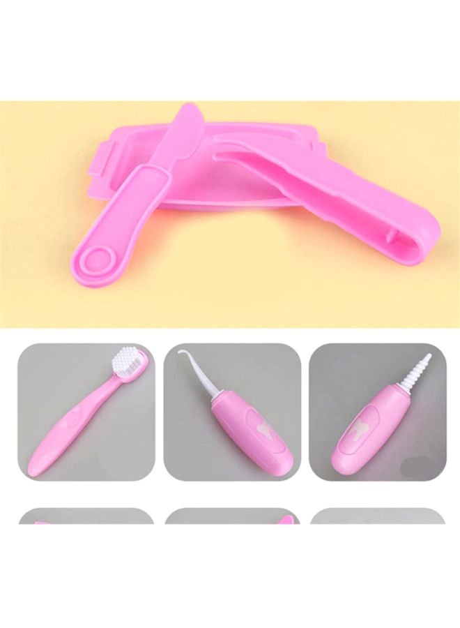 بيوينتي طقم لعبة أدوات طبيب الأسنان ملائمة لتقمص الأدوار مكون من 9 قطع - Image 4