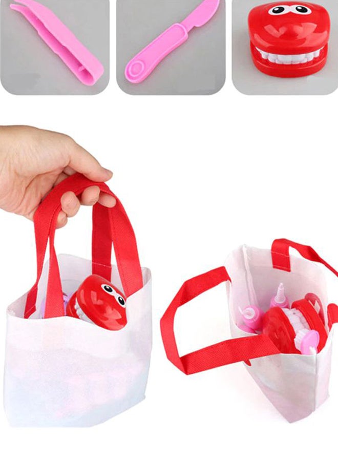 بيوينتي طقم لعبة أدوات طبيب الأسنان ملائمة لتقمص الأدوار مكون من 9 قطع - Image 5