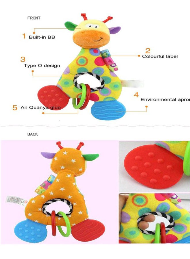 بيوينتي عضاضة أسنان محشوة محمولة يدوياً على شكل زرافة جميلة 13.5x7x2.5سم - Image 2