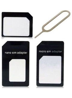 ماركة غير محددة Nano & Micro & Standard SIM Card Adapter for Smart Phones White 
