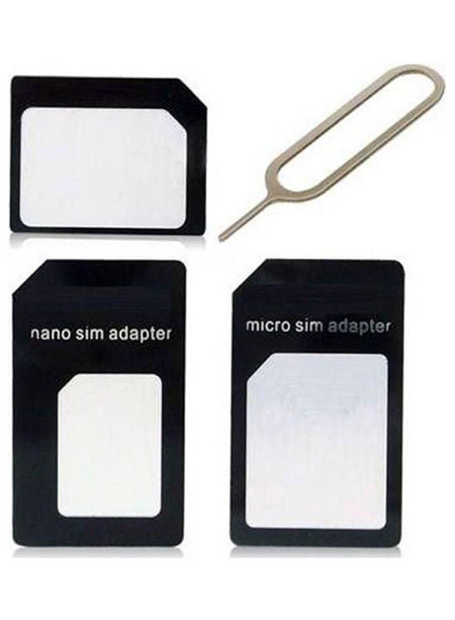Nano & Micro & Standard SIM Card Adapter for Smart Phones White
