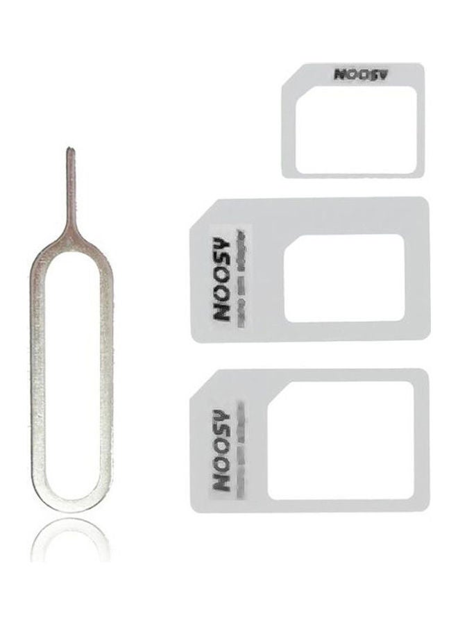 Generic Adapters Nano Sim To Micro Sim / Standard Sim Card Adaptors For Iphone 4 / 5 / 6 / 7 White 
