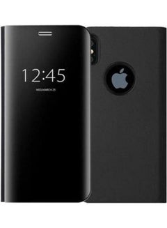 Margoun For Apple Iphone X (5.8 Inch) Mirror Smart  View Window Flip Case Hard Cover / Mobile Phone Case Cover Quick Access To Front And Rear Camera Protects Your Phone From Every Day Bumps Scratches Marks And Dust Black