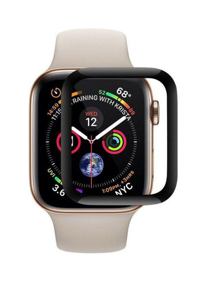 لاصقة حماية للشاشة من الزجاج المقوى 4D لساعة أبل سيريس 5 و4 مقاس 44 مم من كوتيتشي شفاف/ أسود