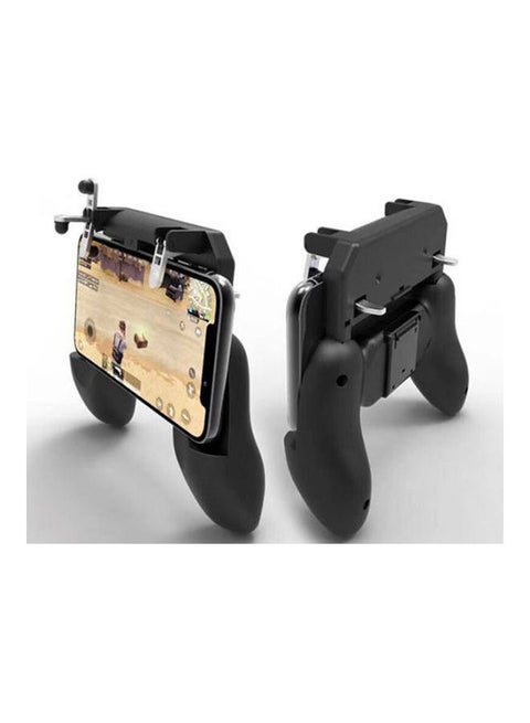 مقبض وذراع تحكم W10 لجهاز الموبايل، ذراع تحكم لاسلكية للألعاب مزودة بمفتاح تصويب لإطلاق النار ولوحة ألعاب لنظام التشغيل آي أو إس لأجهزة الأندرويد