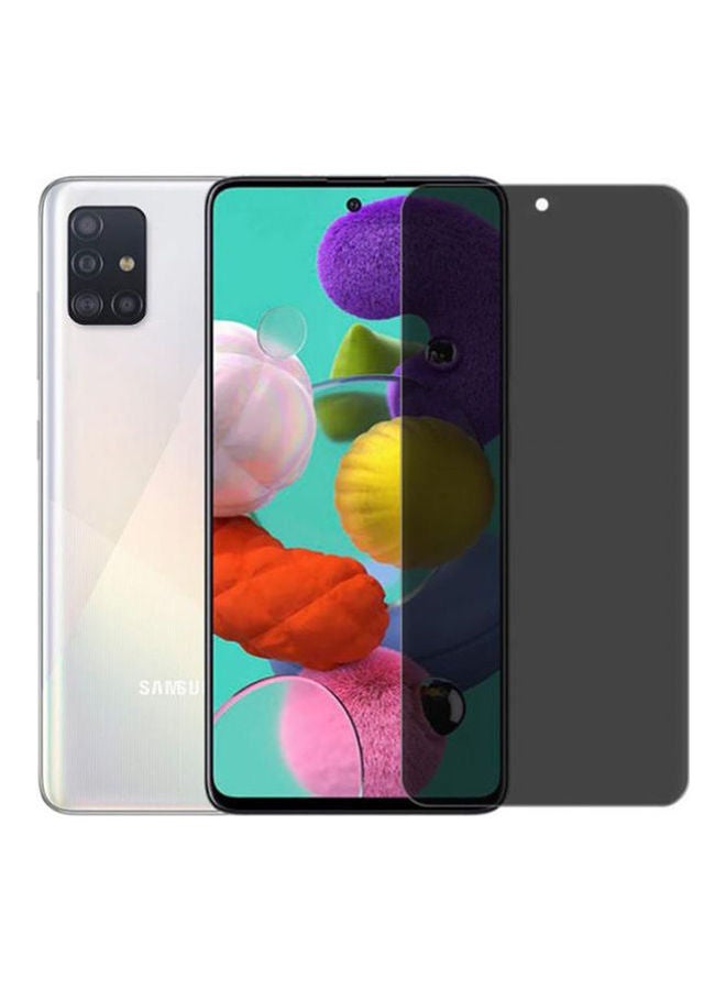 Generic - Screen Protector  (For Privacy) Scratch Resistant For Samsung Galaxy A51 Clear/Black - Image 1