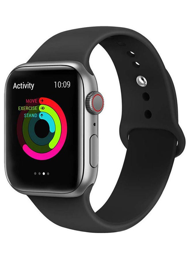 Eworld Sport Band For Apple Watch 44Mm 42Mm, Soft Silicone Strap Replacement Iwatch Bands For Apple Watch Sport,Series 4, Series 3, Series 2, Series 1  - Black - Image 1