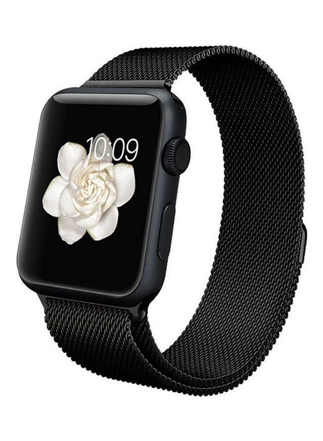 Generic - Milanese Loop Stainless Steel Bracelet Strap Band With Magnet For Apple Smart Watch 42Mm / black - Image 1
