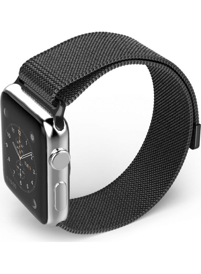 Generic - Milanese Loop Stainless Steel Bracelet Strap Band With Magnet For Apple Smart Watch 42Mm / black - Image 1