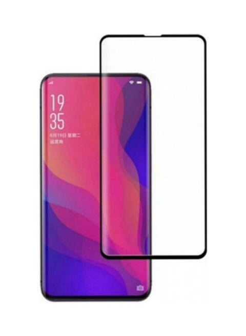 5D Tempered Glass Screen Protector For Oppo Find X  -  Frame Clear/Black