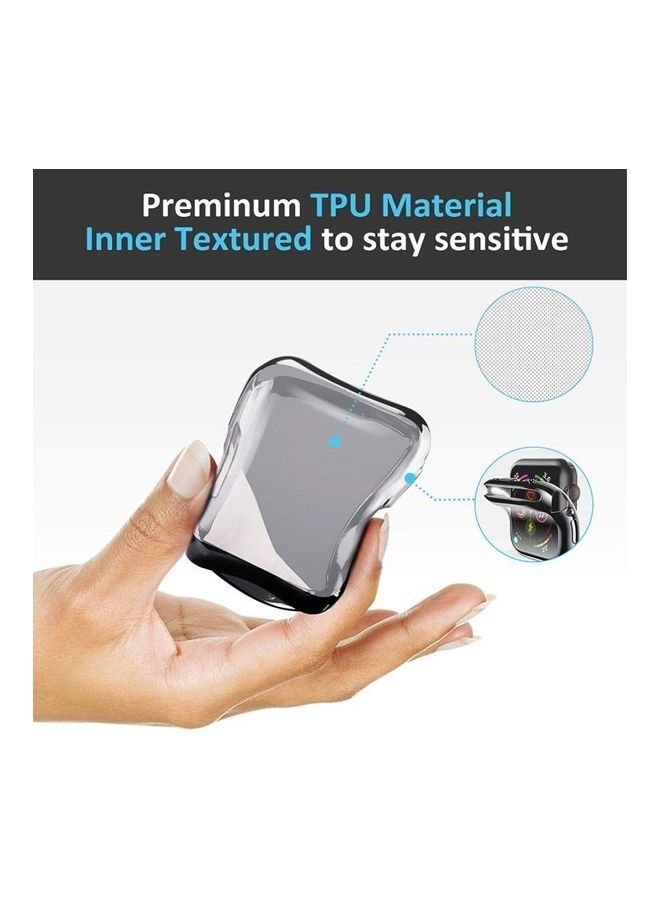 2-Piece Electroplate Case For Apple Watch Series 4 And Series 5 TPU  Screen Protector 44mm- All Around Protective Case High Definition  Ultra-Thin Cover