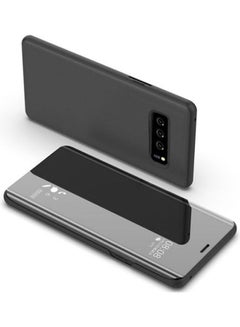 Samsung Galaxy S10 Clear View Smart Mirror Foldable Sensor Case Cover Black