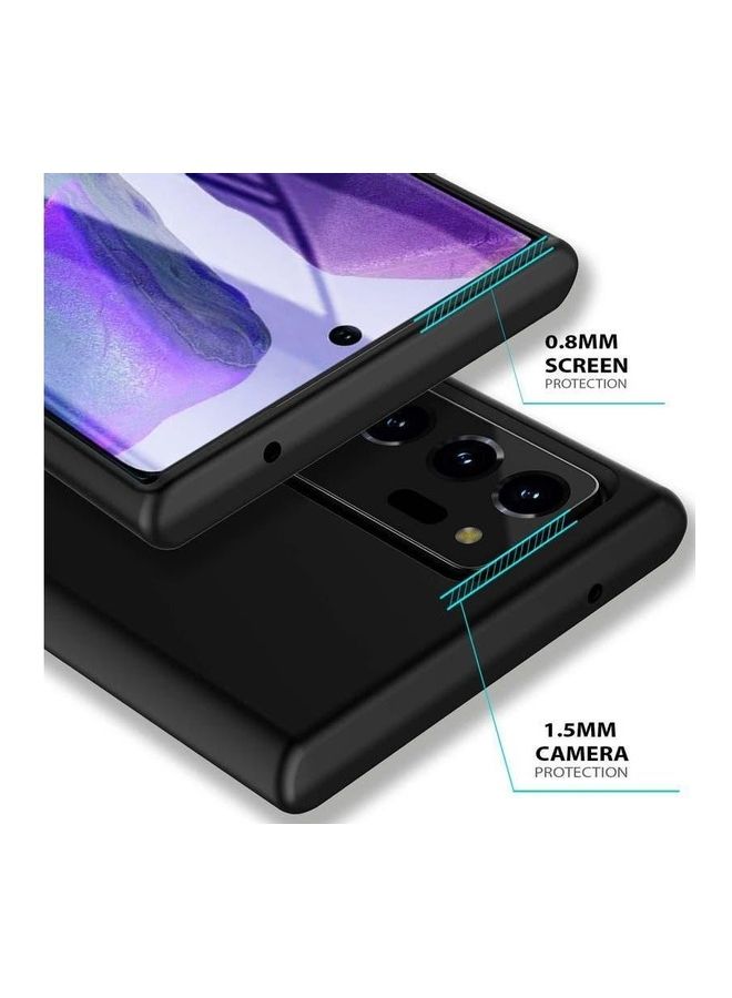 China Silicone Casing With Microfiber Lining For Samsung Galaxy Note 20 Ultra Black - Image 2