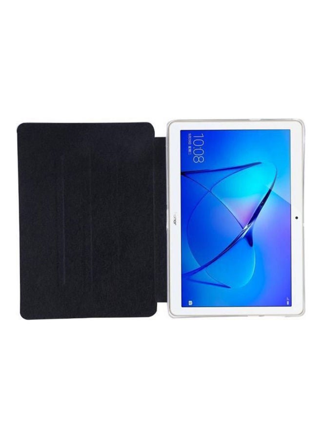Huawei Mediapad T3 10 (9.6) Folio Pu Leather Case With Stand Foldable Cover For Mediapad T3 10 Cover Black