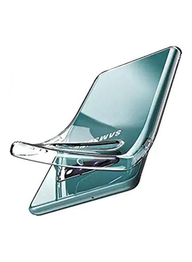 غطاء حماية بتغطية كاملة 360 درجة من السيليكون اللين والبولي يوريثان الحراري مزود بوسادة هوائية لهاتف سامسونج جالاكسي S10 بلس شفاف