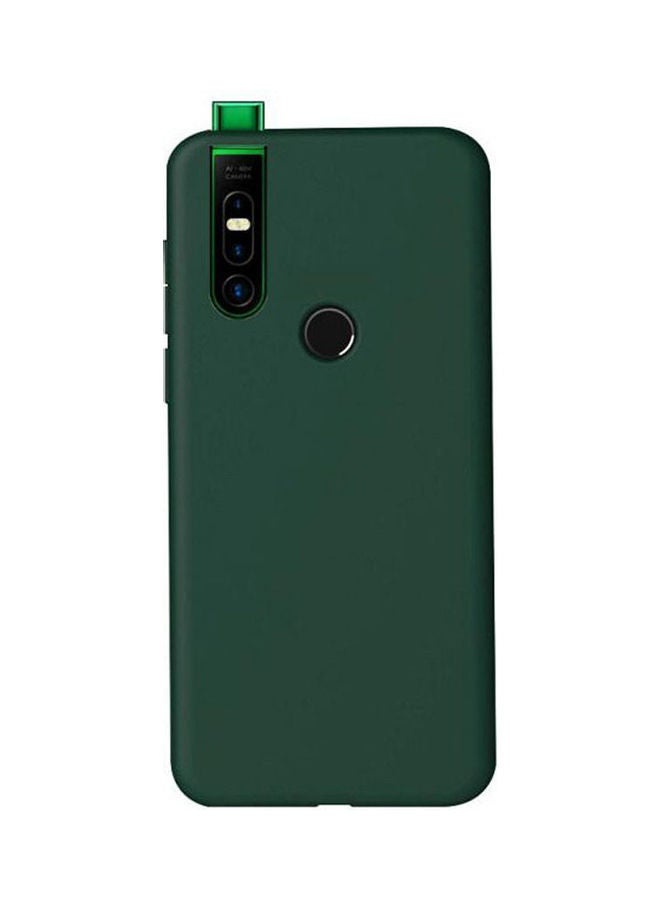 غطاء حماية كاندي من السيليكون السائل بلونٍ سادة لهاتف إنفينيكس S5 برو أخضر