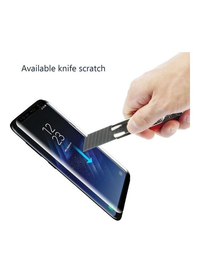 Generic - Samsung Galaxy S8 Plus Screen Protector Full Coverage 3D Curved Tempered Glass Anti Scratch Curved Edge Ultra  9H Hardness Clear/Black - Image 1