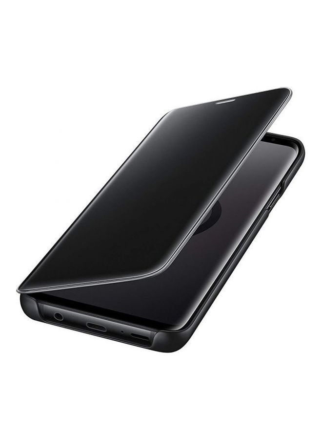 Clear View Cover With Back Stand Without Sensor For Samsung Galaxy M11 Black - Image 2