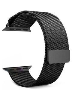 Magnetic Milanese Loop Stainless Steel Metal Strap Watch Bands For Apple Watch 42Mm Black