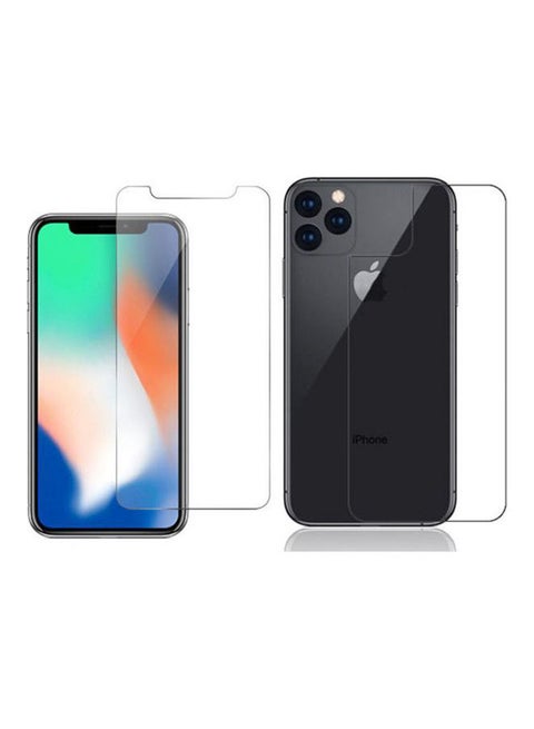 Iphone 11 Pro Max  Tempered Glass Screen Protector Front And Back - Claer Clear
