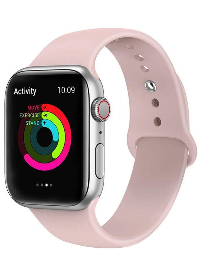 Eworld Sport Band For Apple Watch 44Mm 42Mm, Soft Silicone Strap Replacement Iwatch Bands For Apple Watch Sport,Series 4, Series 3, Series 2, Series 1  - Light Pink  - Image 1