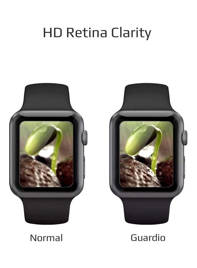 Generic - 3D Full Coverage Tempered Glass With Scratch Resistance 9H Hardness Screen Protector And Anti Fingerprint For Apple Watch 40Mm Series 4 Clear / Black - Image 1