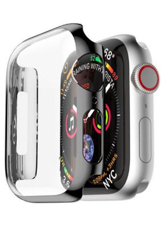 لاصقة حماية للشاشة لساعة أبل أي ووتش سيريز 4 مع غطاء حماية من البولي كربونات بإطار مطلي - مقاس 44 مم - Image 1