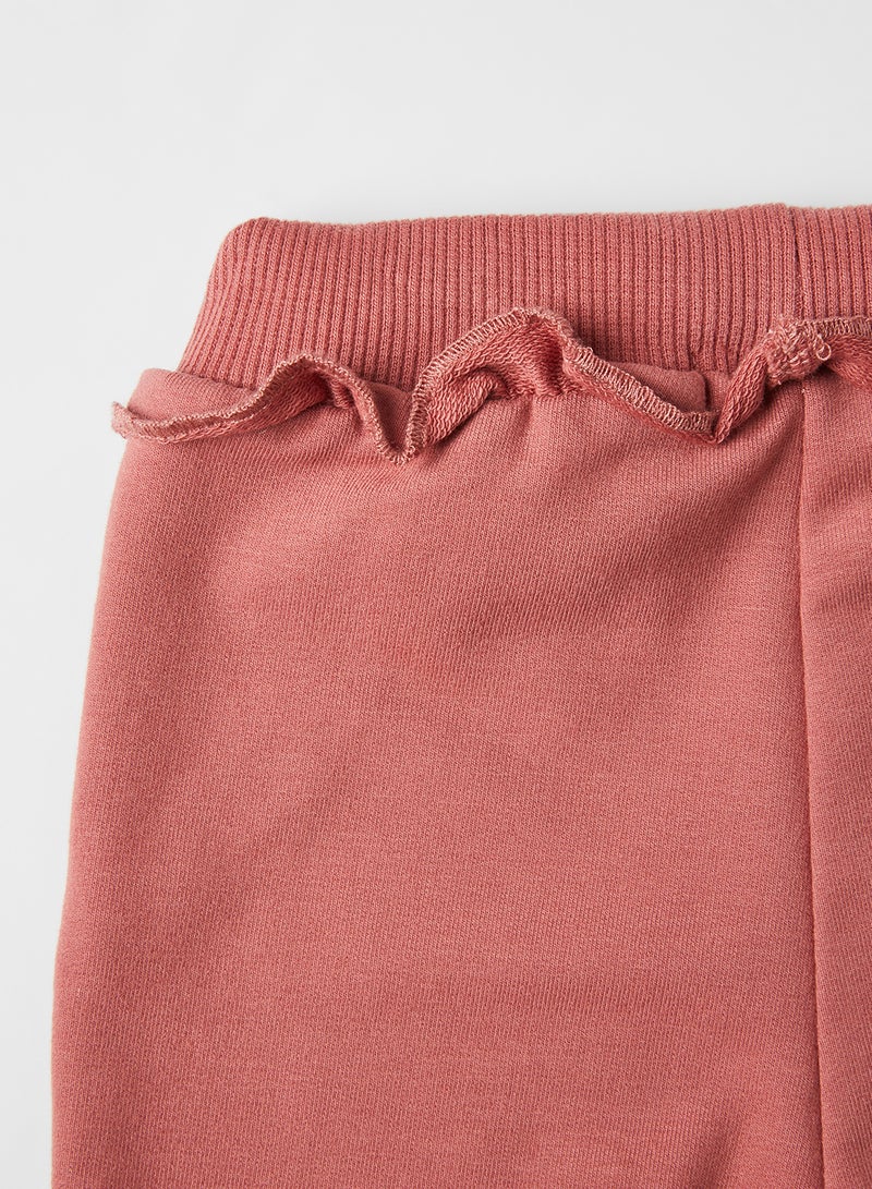 NAME IT - Baby Frill Sweatpants Withered Rose - Image 1