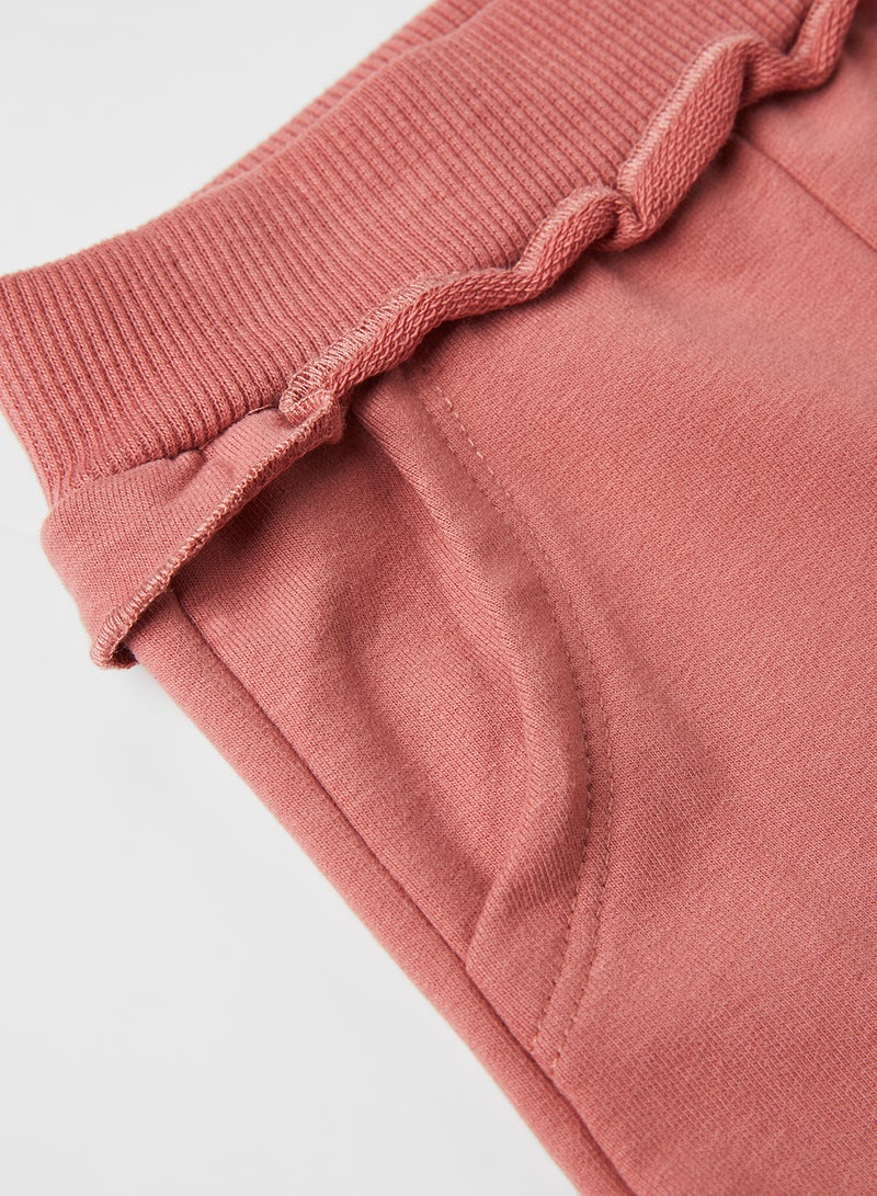 NAME IT - Baby Frill Sweatpants Withered Rose - Image 1