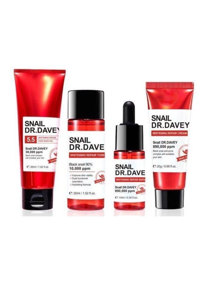 DR. DAVEY - 4-Piece Snail Whitening Repair Starter Kit 100ml - Image 1