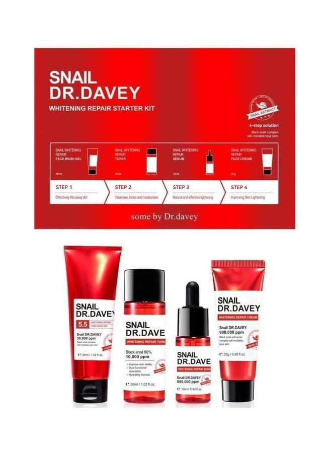 DR. DAVEY - 4-Piece Snail Whitening Repair Starter Kit 100ml - Image 1