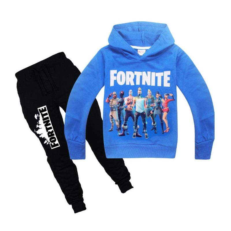 2 Piece Hoodie and Pant Set Blue  - Image 1