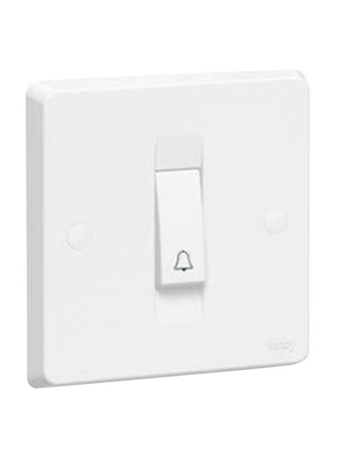 Bell Push Switch White 8.6x8.6cm