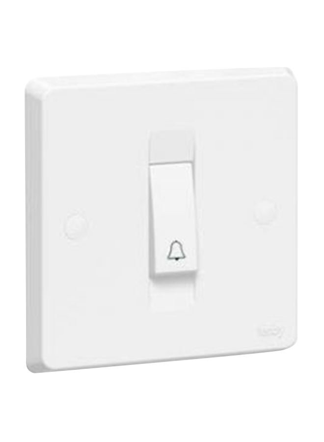 Bell Push Switch White 8.6x8.6cm