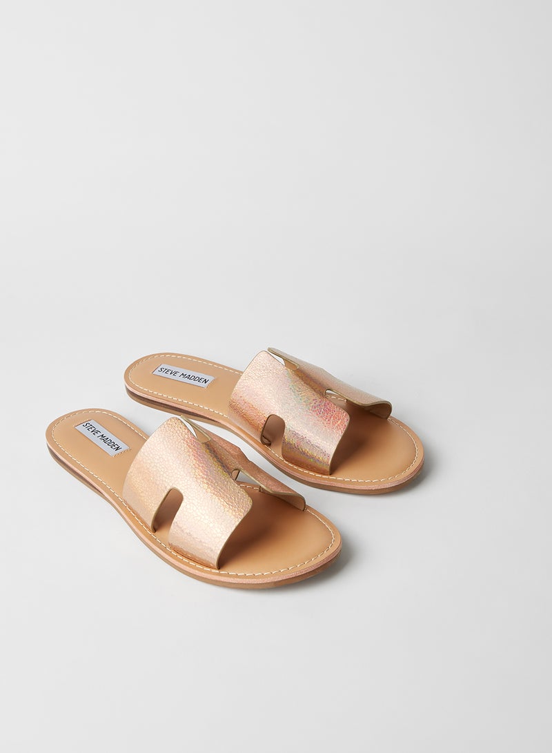 STEVE MADDEN Harlow Flat Sandals Rose Gold - Image 2