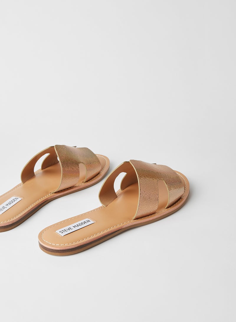 STEVE MADDEN Harlow Flat Sandals Rose Gold - Image 3