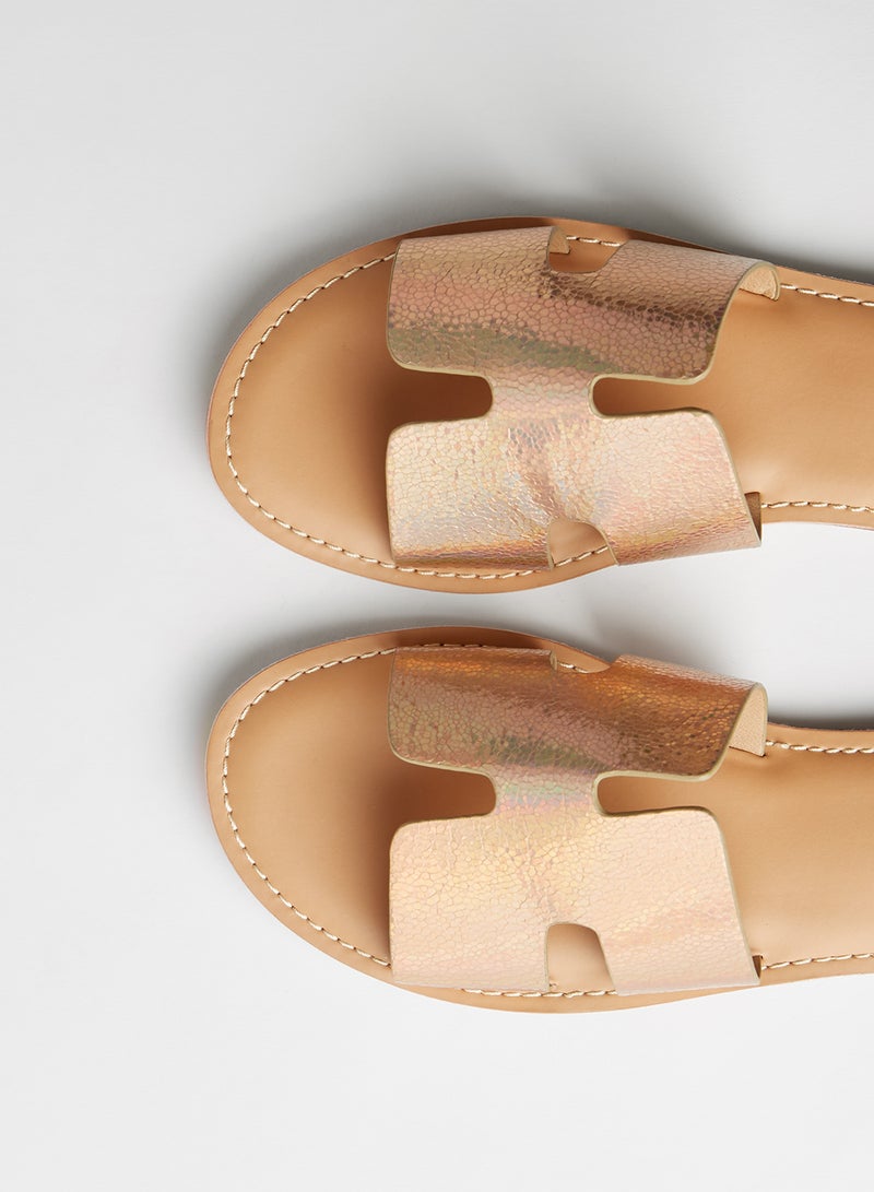 STEVE MADDEN Harlow Flat Sandals Rose Gold - Image 4