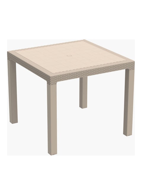 Briston Rattan 4-Seater Table Beige 75 x 90 x 90cm