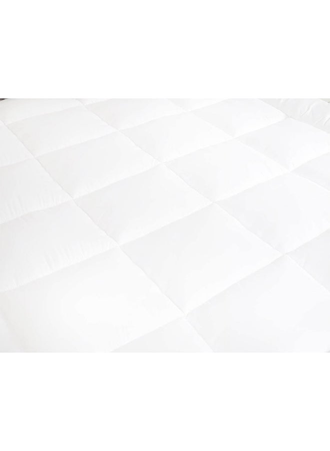 Generic - Mattress Topper King Size With Microfiber Outer Face Fabric White 180 x 200cm - Image 1